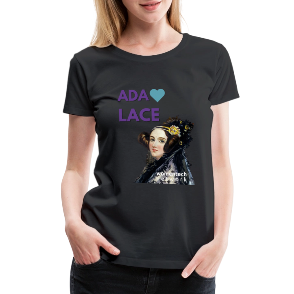 Women’s Premium T-Shirt - Ada Lovelace - Heart - black