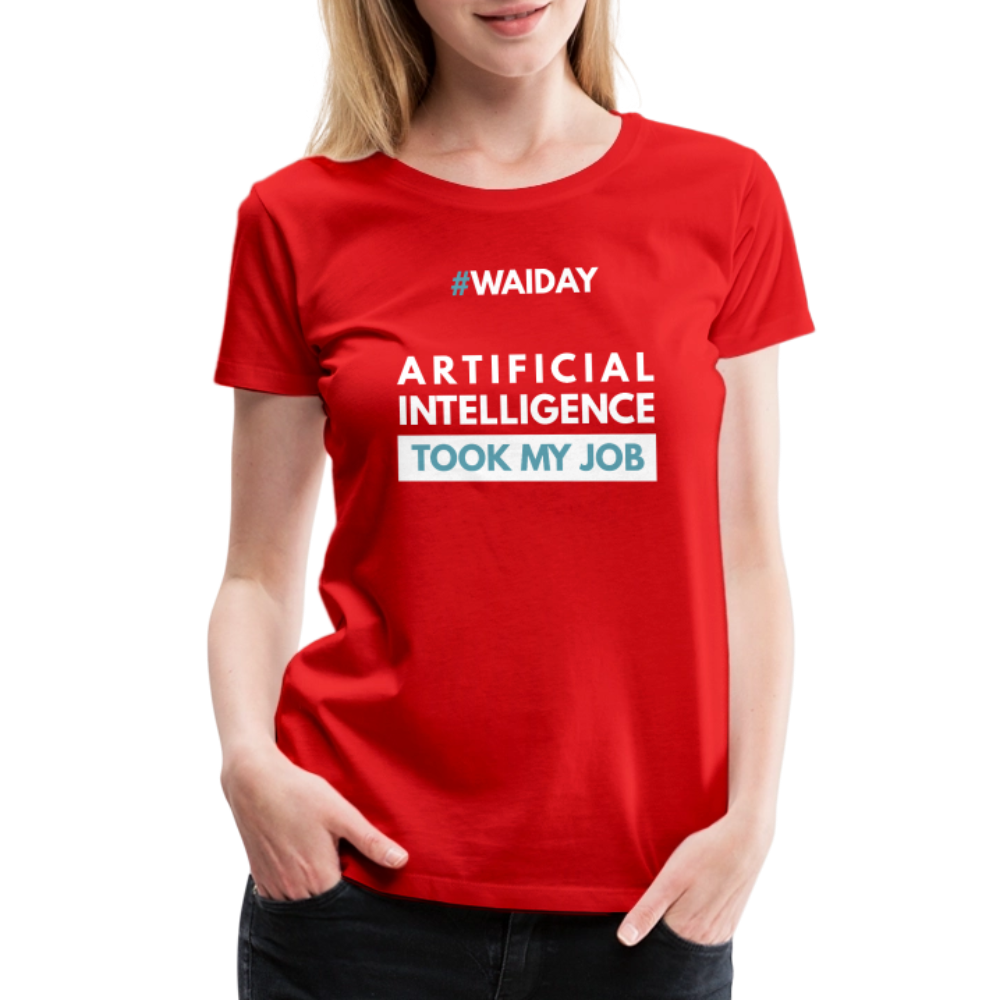 Women’s Premium T-Shirt - Women In AI Day Edition - red