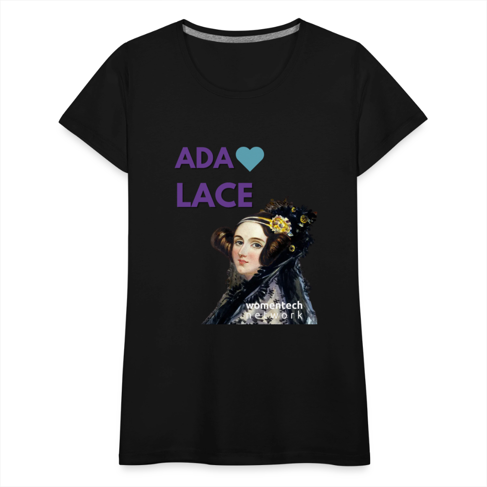 Women’s Premium T-Shirt - Ada Lovelace - Heart - black