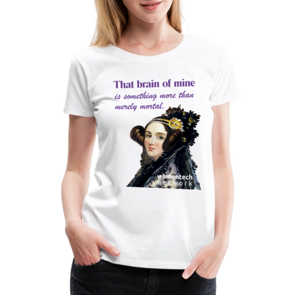 Women’s Premium T-Shirt - Ada Lovelace - That brain of mine - white