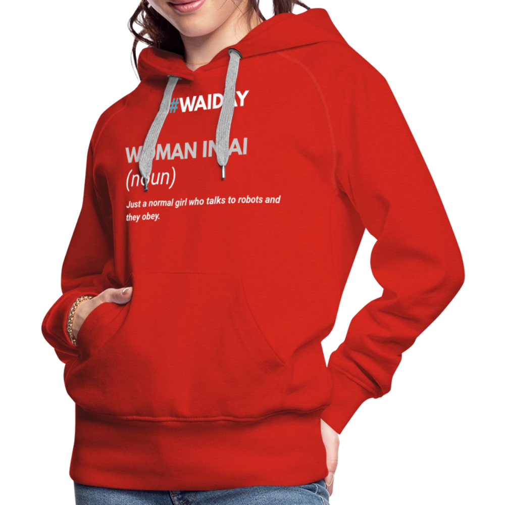 Women’s Premium Hoodie - Women In AI Day Edition - red