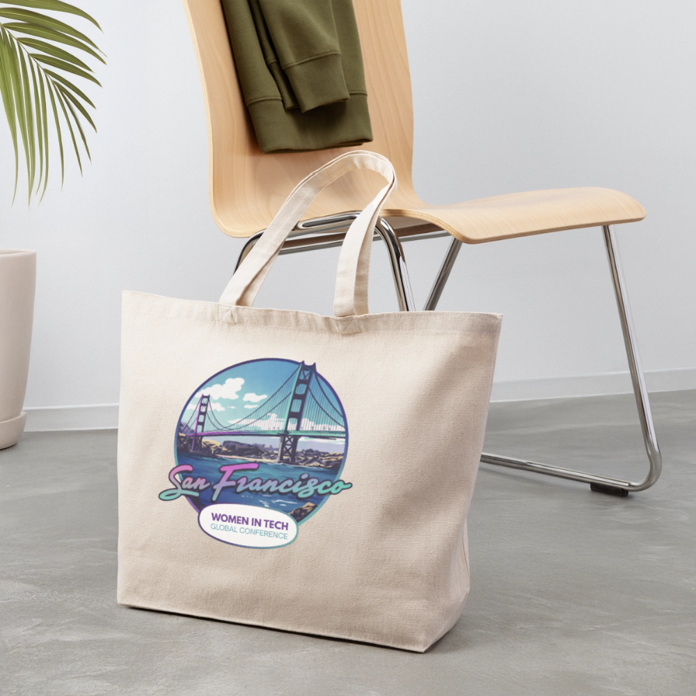 Eco-Friendly Cotton Tote - Women in Tech Global Conference Collection - natural