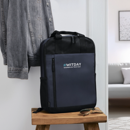 Laptop Backpack #WITDAY - heather navy/black