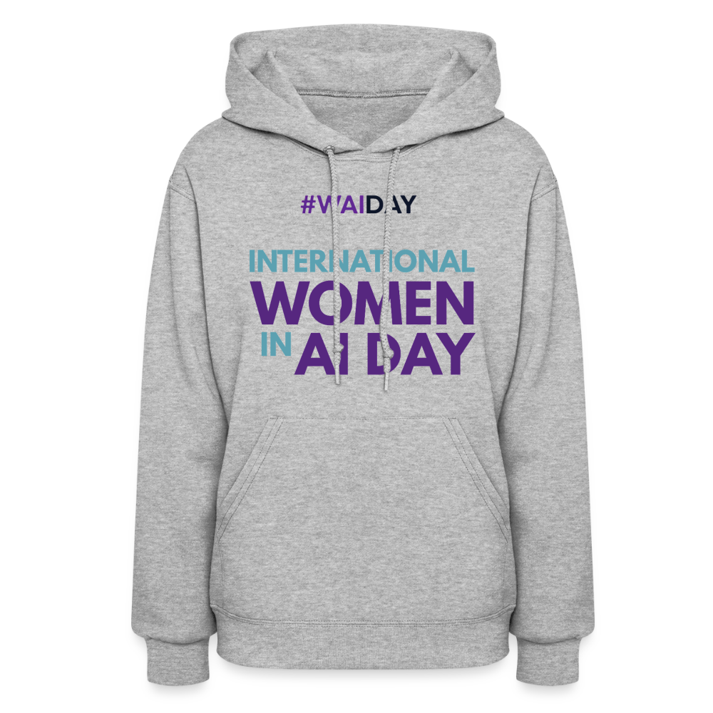 Women's Hoodie - Women In AI Day Edition - heather gray