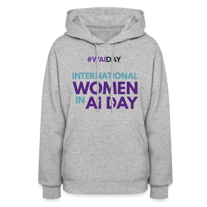 Women's Hoodie - Women In AI Day Edition - heather gray