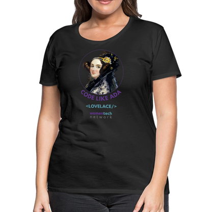 Women’s Premium T-Shirt - Ada Lovelace Edition - Code Like Ada - black