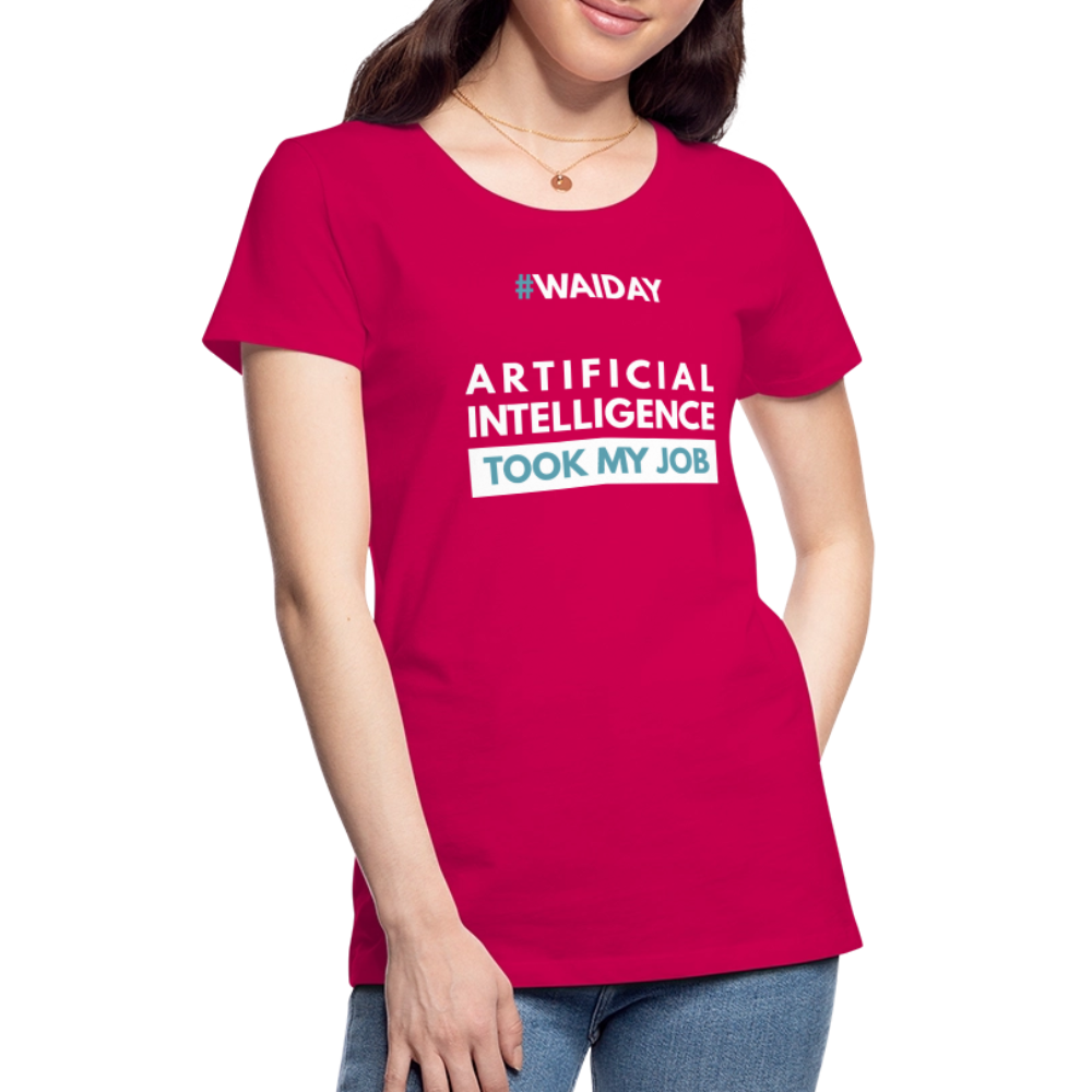 Women’s Premium T-Shirt - Women In AI Day Edition - dark pink