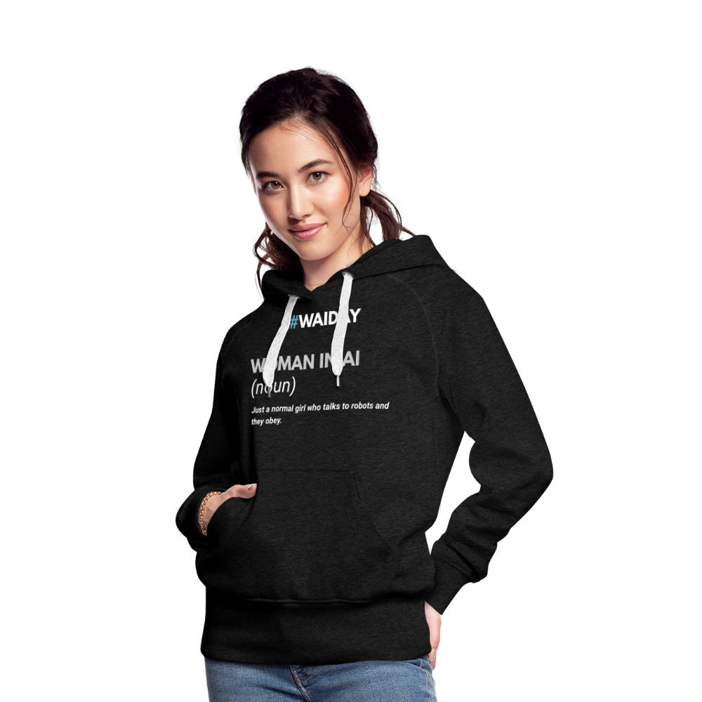 Women’s Premium Hoodie - Women In AI Day Edition - charcoal grey