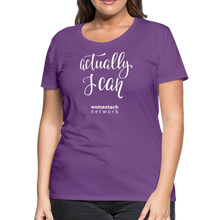 Load image into Gallery viewer, Women’s Premium T-Shirt - Actually I Can - purple
