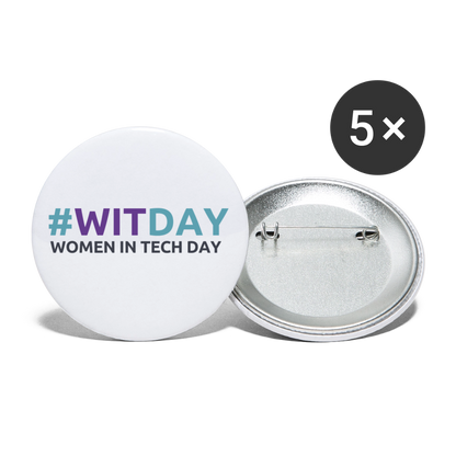 Buttons small 1'' (5-pack) - #WITDAY - white