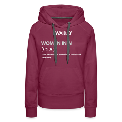 Women’s Premium Hoodie - Women In AI Day Edition - burgundy