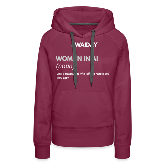 Women’s Premium Hoodie - Women In AI Day Edition - burgundy