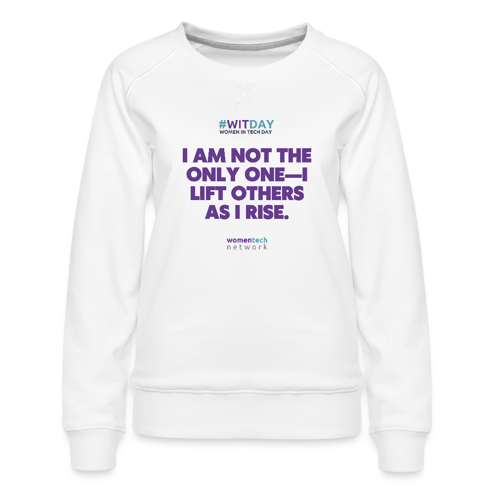 Women’s Premium Sweatshirt - I Lift Other as I Rise - white