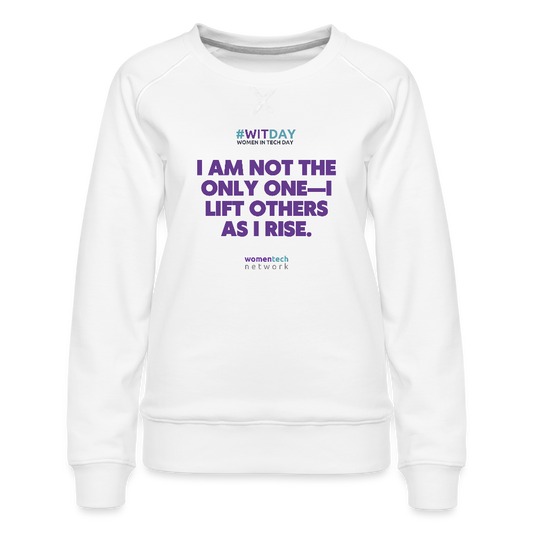 Women’s Premium Sweatshirt - I Lift Other as I Rise - white