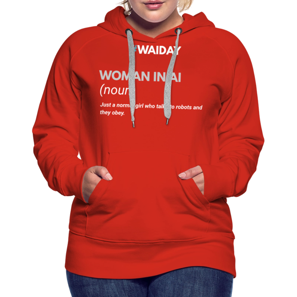 Women’s Premium Hoodie - Women In AI Day Edition - red