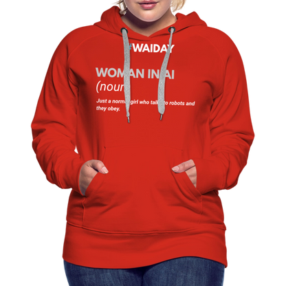 Women’s Premium Hoodie - Women In AI Day Edition - red