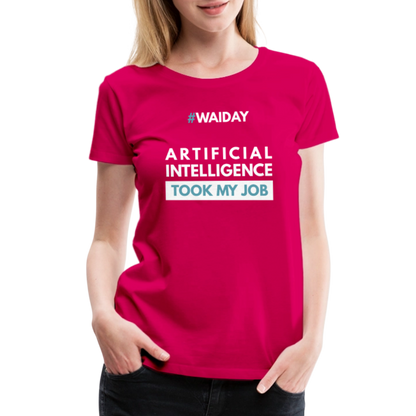 Women’s Premium T-Shirt - Women In AI Day Edition - dark pink