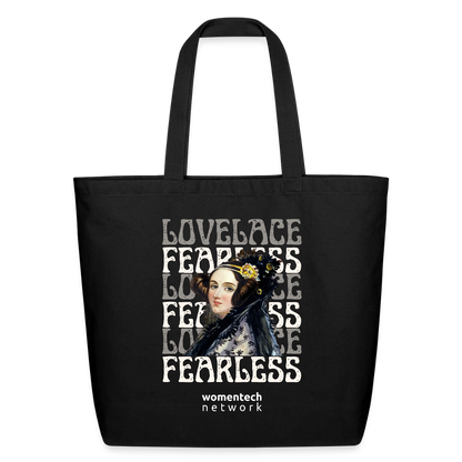 Eco-Friendly Cotton Tote - Ada Lovelace Edition - black