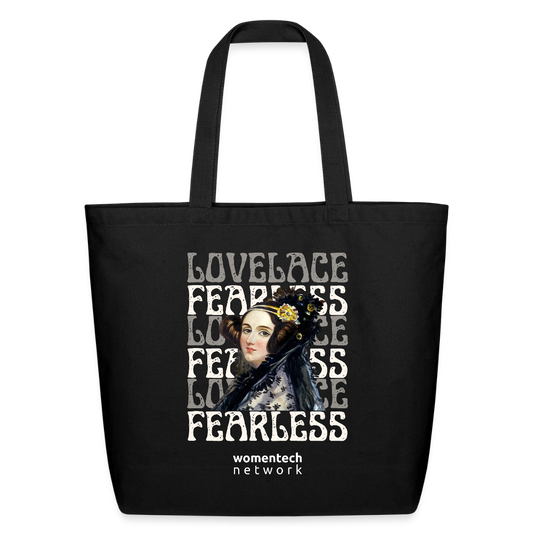 Eco-Friendly Cotton Tote - Ada Lovelace Edition - black