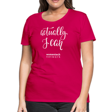 Load image into Gallery viewer, Women’s Premium T-Shirt - Actually I Can - dark pink
