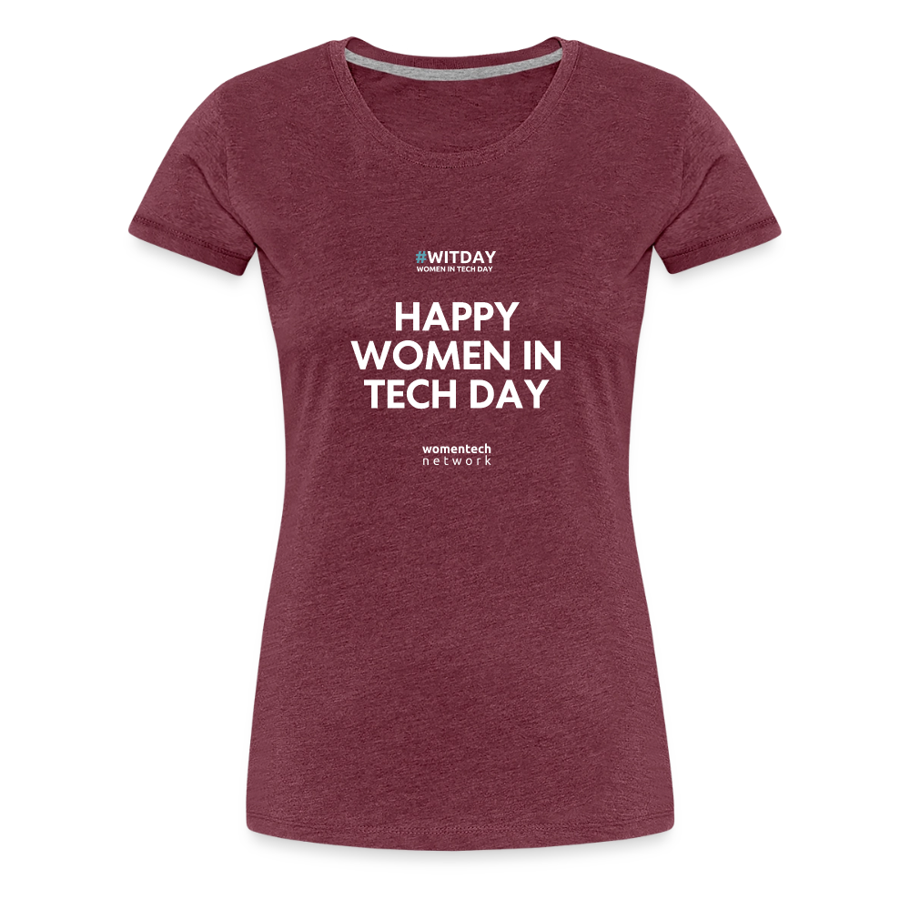 Women's Relaxed Fit T-Shirt - heather burgundy