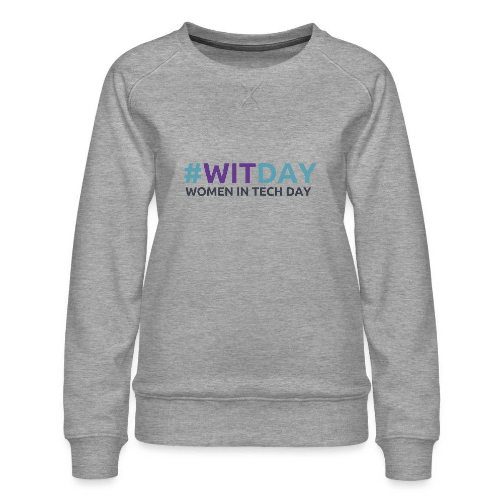 Women’s Premium Sweatshirt - #WITDAY - heather grey