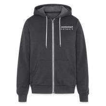 Load image into Gallery viewer, Bella + Canvas Unisex Full Zip WomenTech Hoodie - charcoal grey
