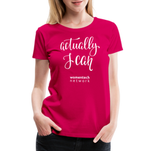 Load image into Gallery viewer, Women’s Premium T-Shirt - Actually I Can - dark pink
