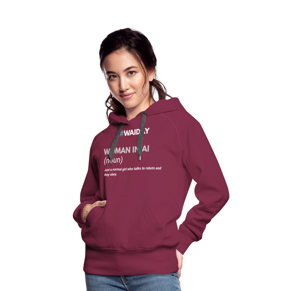 Women’s Premium Hoodie - Women In AI Day Edition - burgundy