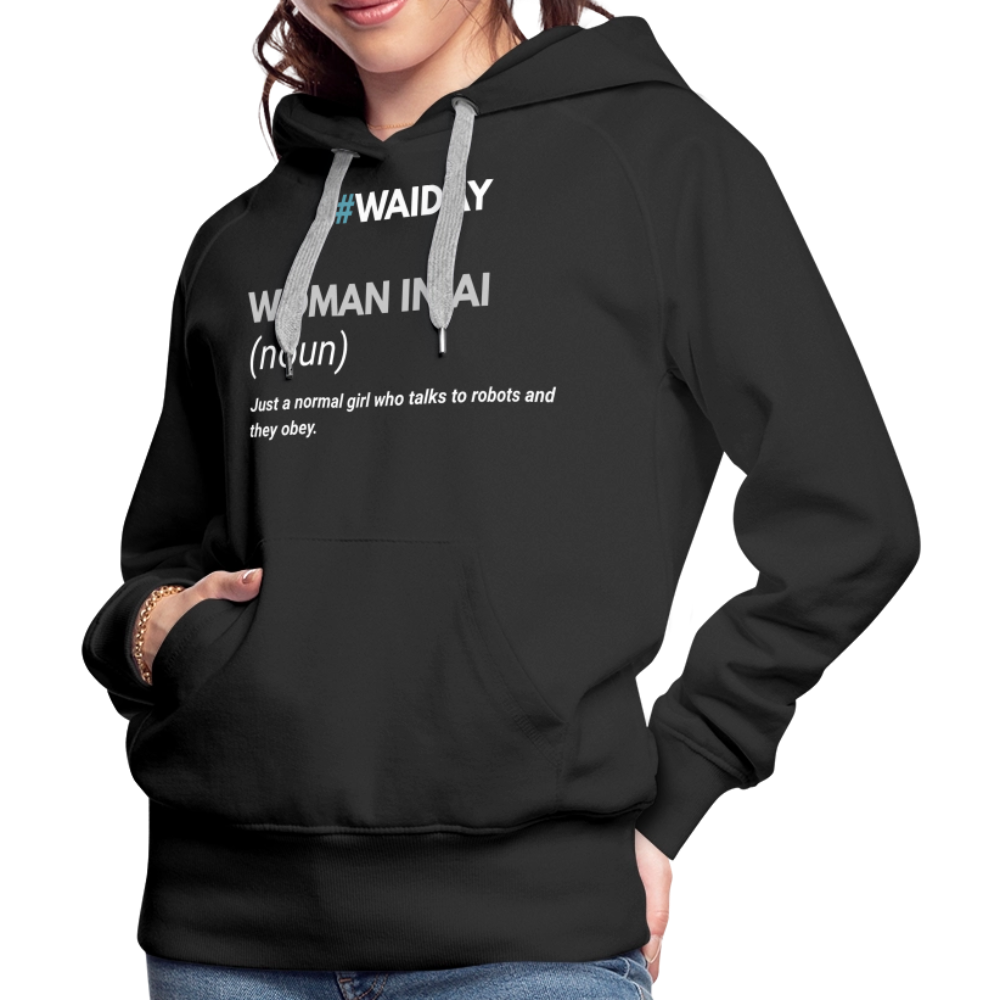 Women’s Premium Hoodie - Women In AI Day Edition - black