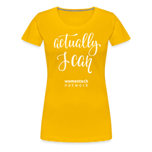 Load image into Gallery viewer, Women’s Premium T-Shirt - Actually I Can - sun yellow
