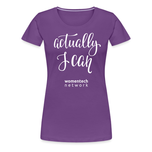 Women’s Premium T-Shirt - Actually I Can - purple