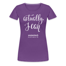 Load image into Gallery viewer, Women’s Premium T-Shirt - Actually I Can - purple
