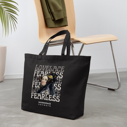 Eco-Friendly Cotton Tote - Ada Lovelace Edition - black