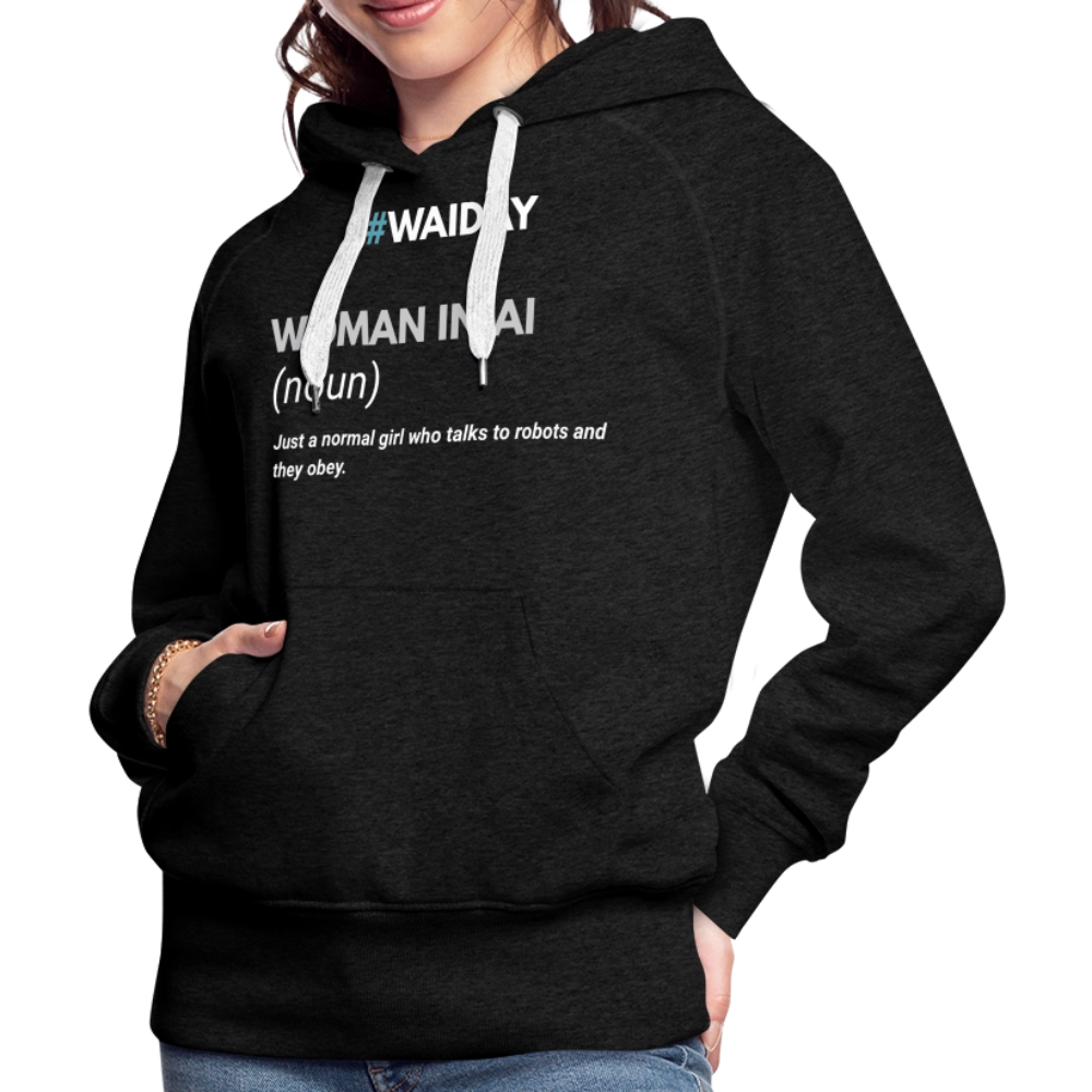 Women’s Premium Hoodie - Women In AI Day Edition - charcoal grey
