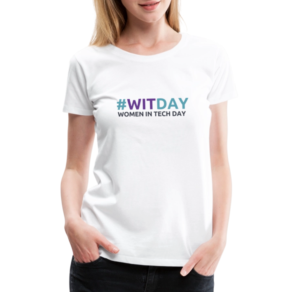 Women’s Premium T-Shirt - Women In Tech Day - white