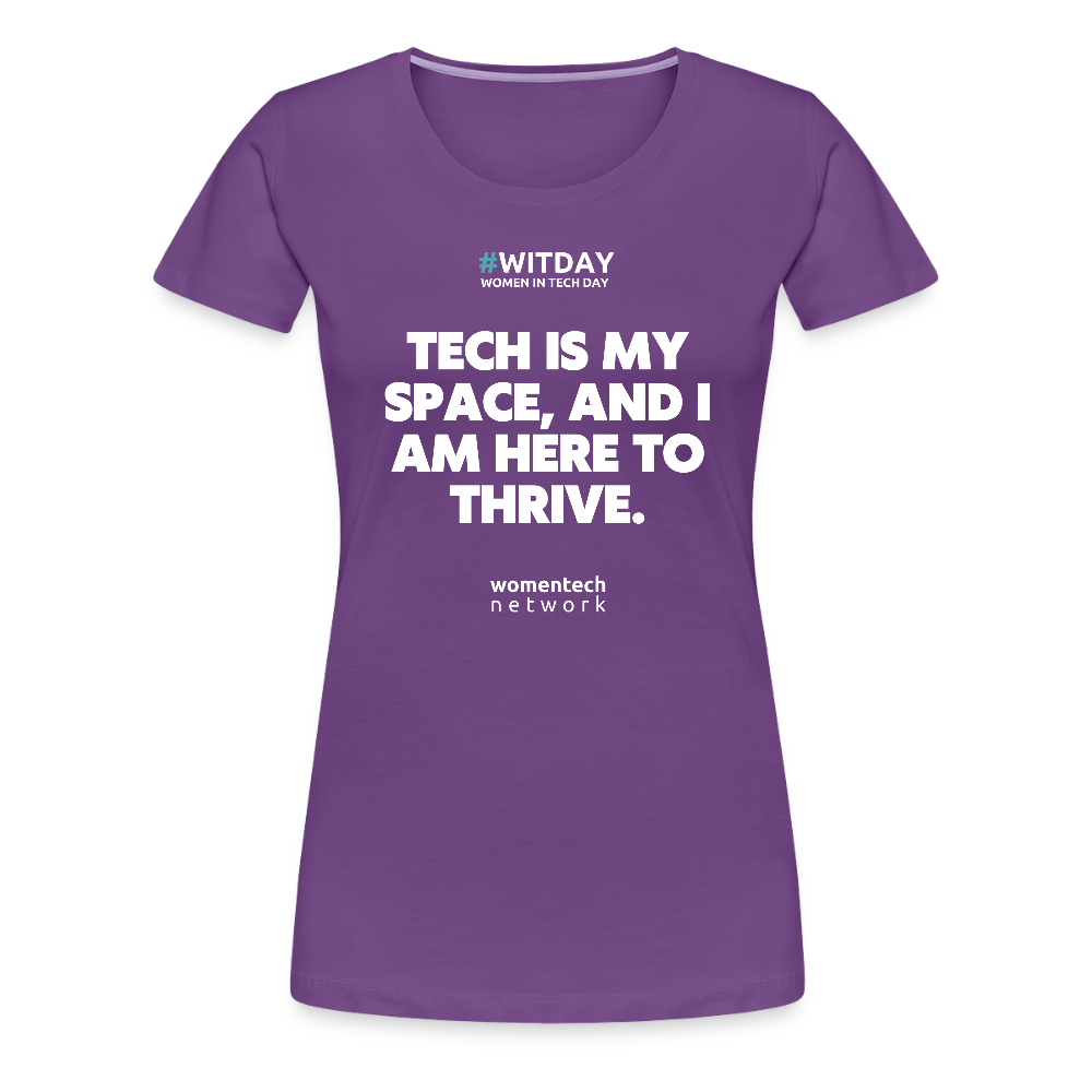 Women’s Premium T-Shirt - Tech is my space - purple