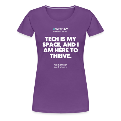 Women’s Premium T-Shirt - Tech is my space - purple