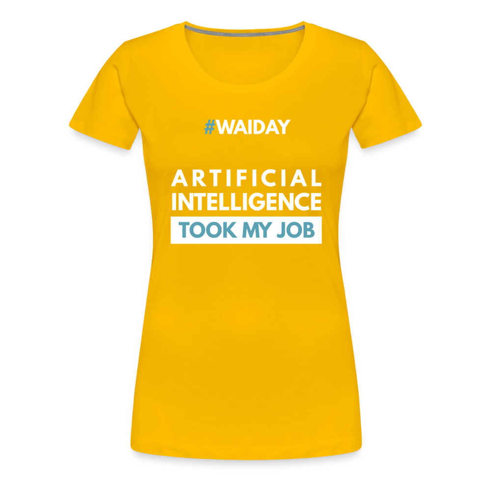 Women’s Premium T-Shirt - Women In AI Day Edition - sun yellow