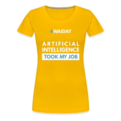 Women’s Premium T-Shirt - Women In AI Day Edition - sun yellow