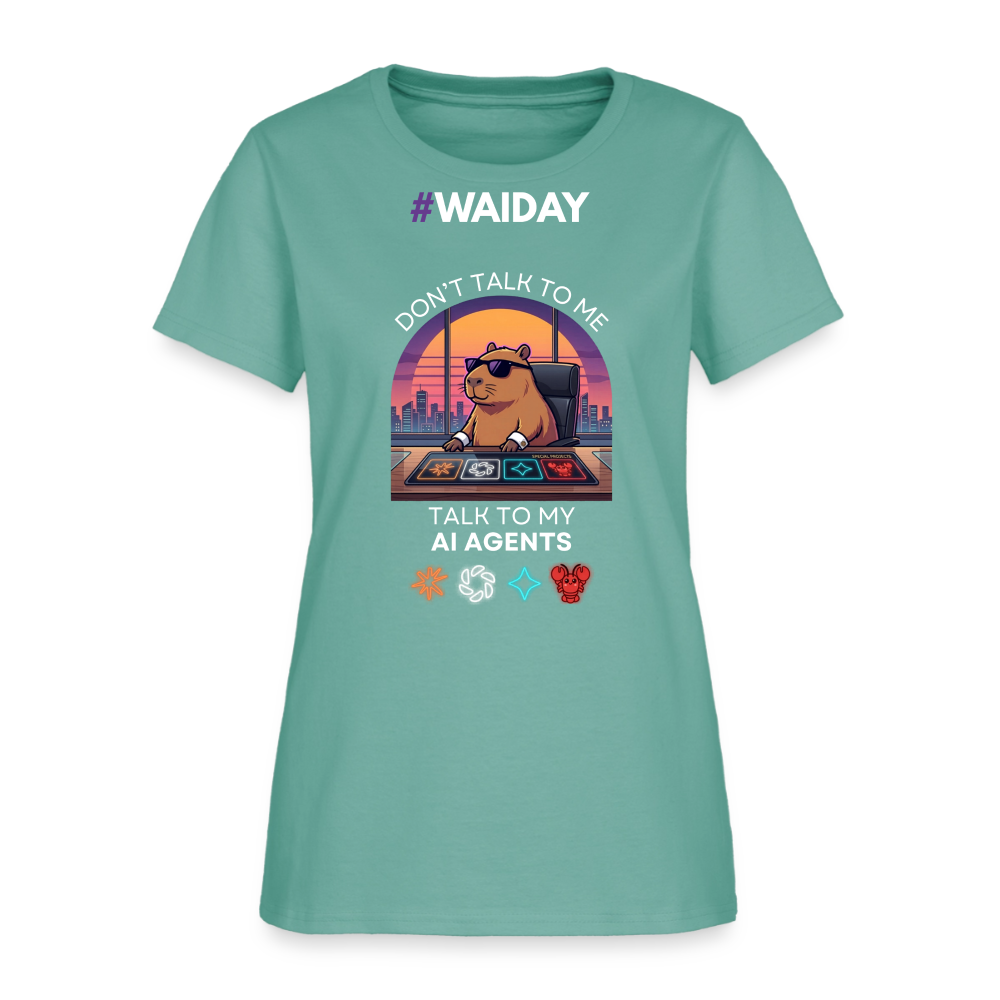 Women's T-Shirt - Women In AI Day Edition - aquatic