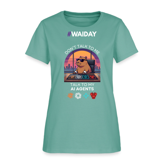 Women's T-Shirt - Women In AI Day Edition - aquatic
