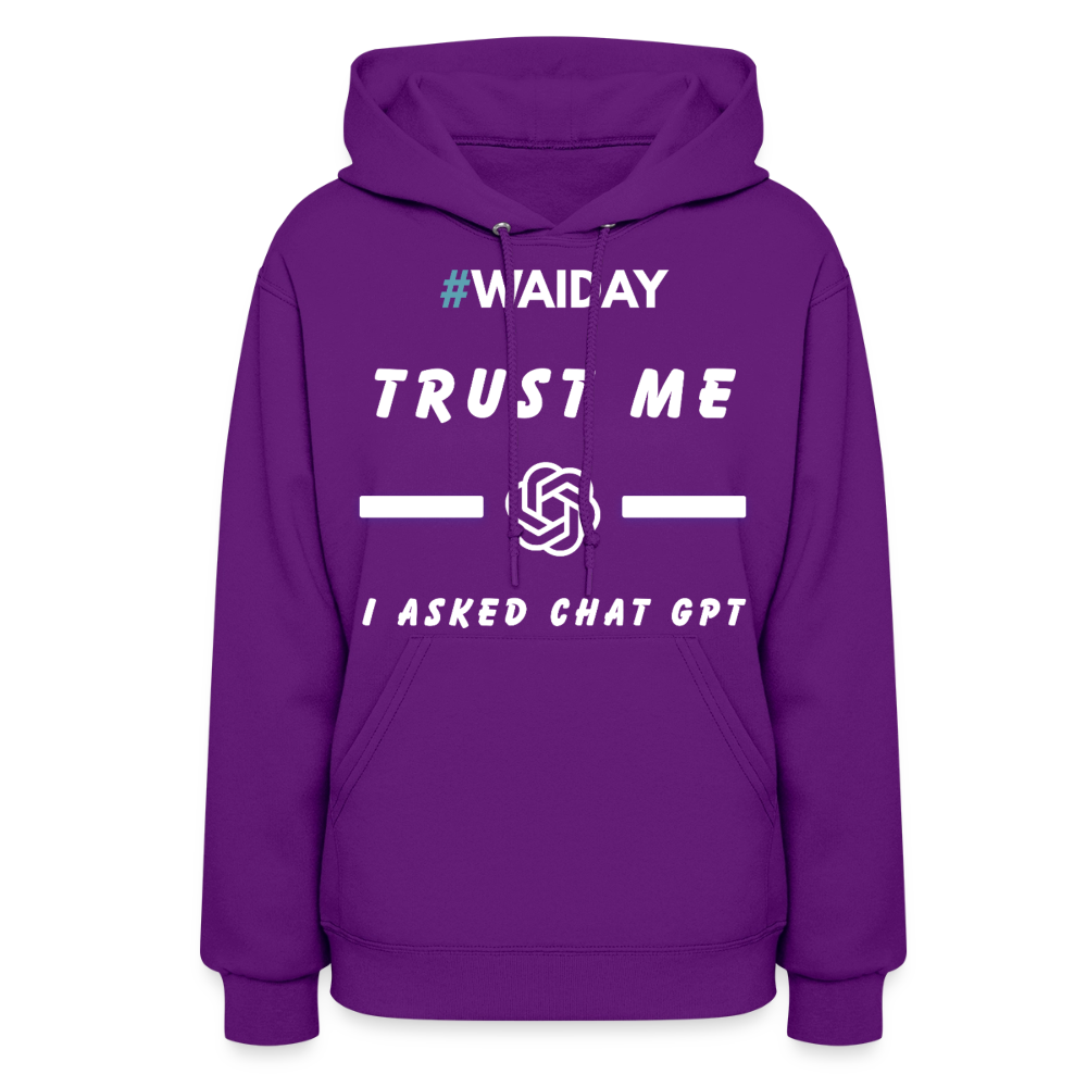 Women's Hoodie - Women In AI Day Edition - purple