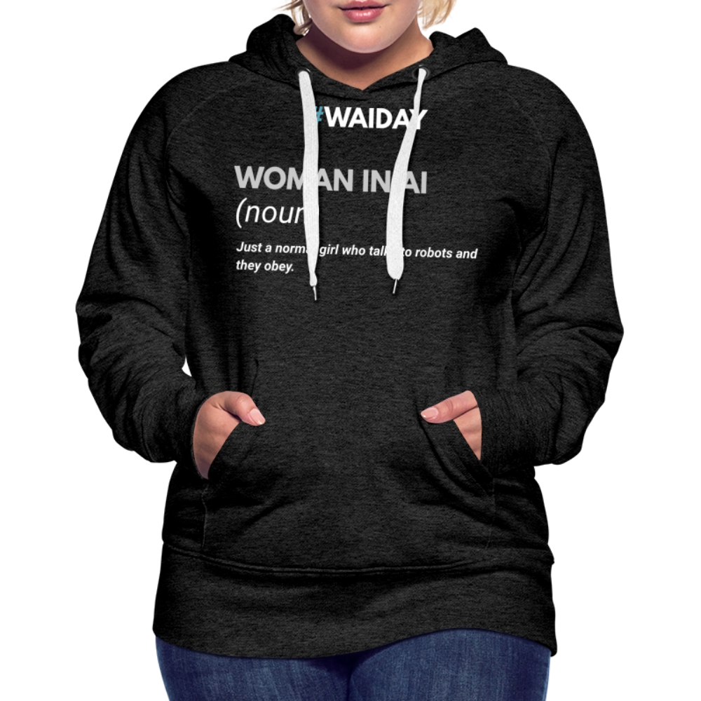 Women’s Premium Hoodie - Women In AI Day Edition - charcoal grey
