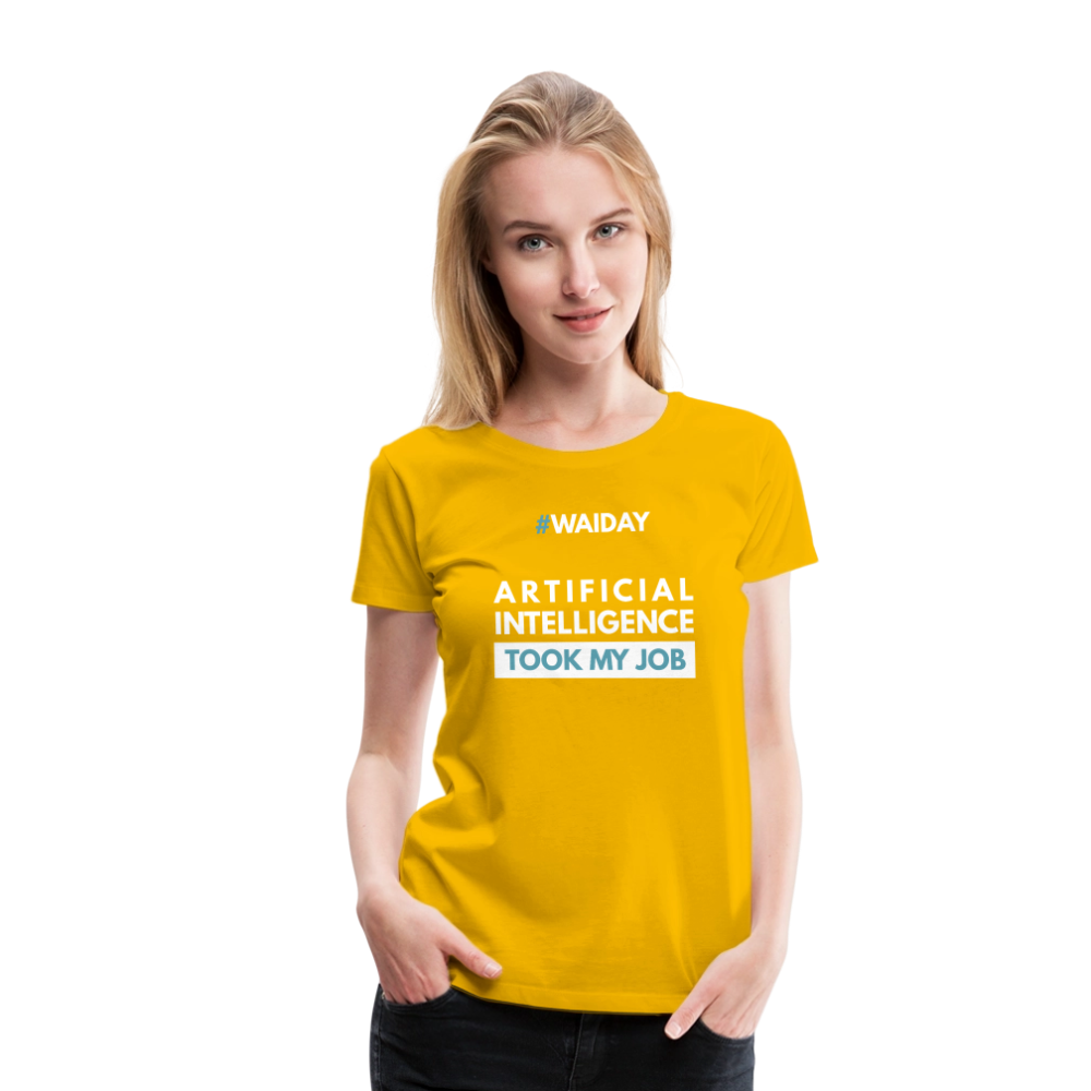Women’s Premium T-Shirt - Women In AI Day Edition - sun yellow