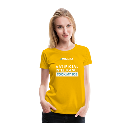 Women’s Premium T-Shirt - Women In AI Day Edition - sun yellow