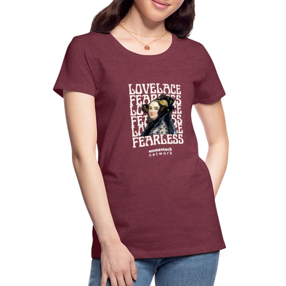 Women’s Premium T-Shirt - Ada Lovelace Edition - heather burgundy