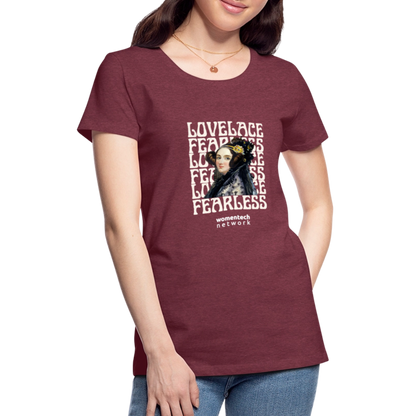 Women’s Premium T-Shirt - Ada Lovelace Edition - heather burgundy