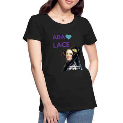 Women’s Premium T-Shirt - Ada Lovelace - Heart - black