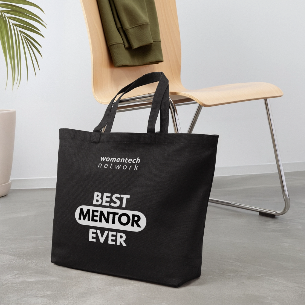 Eco-Friendly Cotton Tote - National Mentoring Day Edition - black